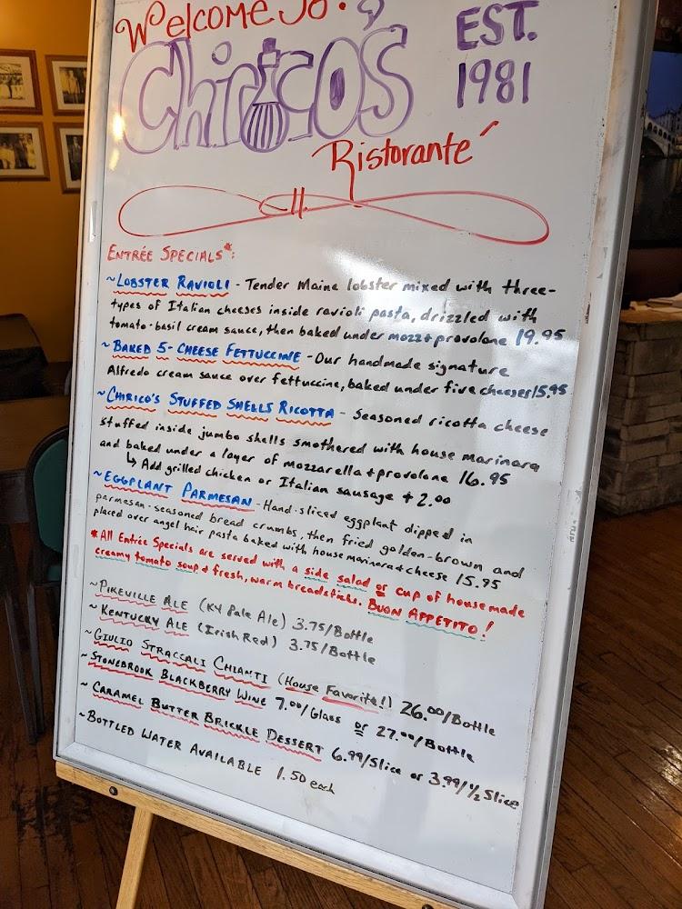 Chirico's Ristorante Menu image 3